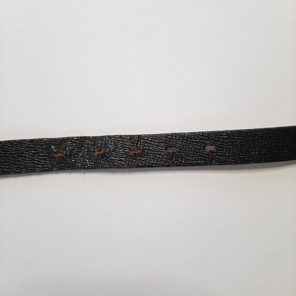 Vintage Split Leather Cowhide Thin Belt - Picture 3 of 7